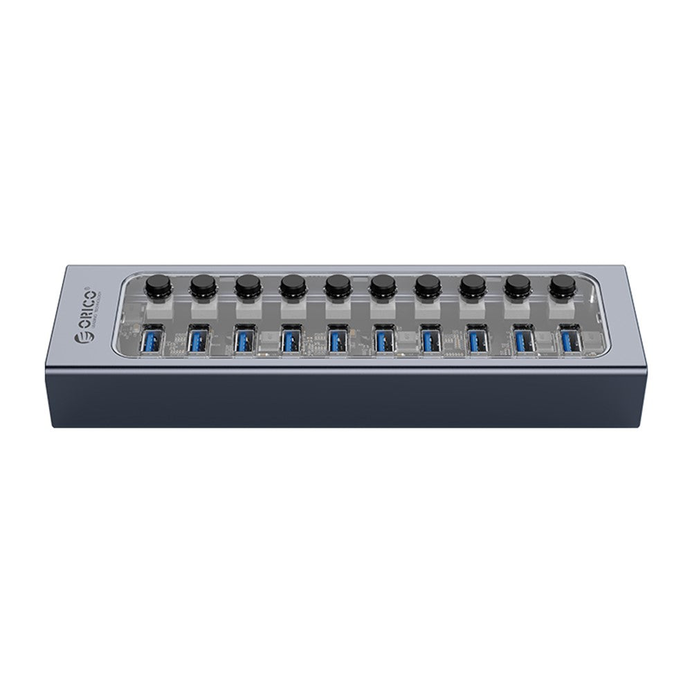ORICO AT2U3-10AB Aluminum Alloy + PC USB3.0 Multi-port HUB with Individual Switches