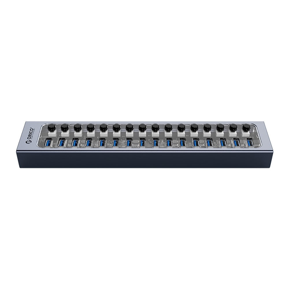 ORICO AT2U3-16AB Aluminum Alloy + PC USB3.0 Multi-port HUB with Individual Switches