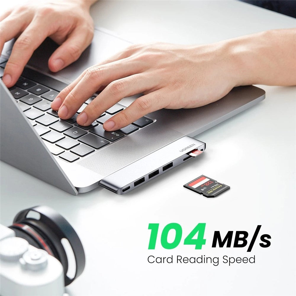 UGREEN 60560 USB-C Hub Splitter Adapter Thunderbolt 3 Dock Card Reader for MacBook Pro / Air