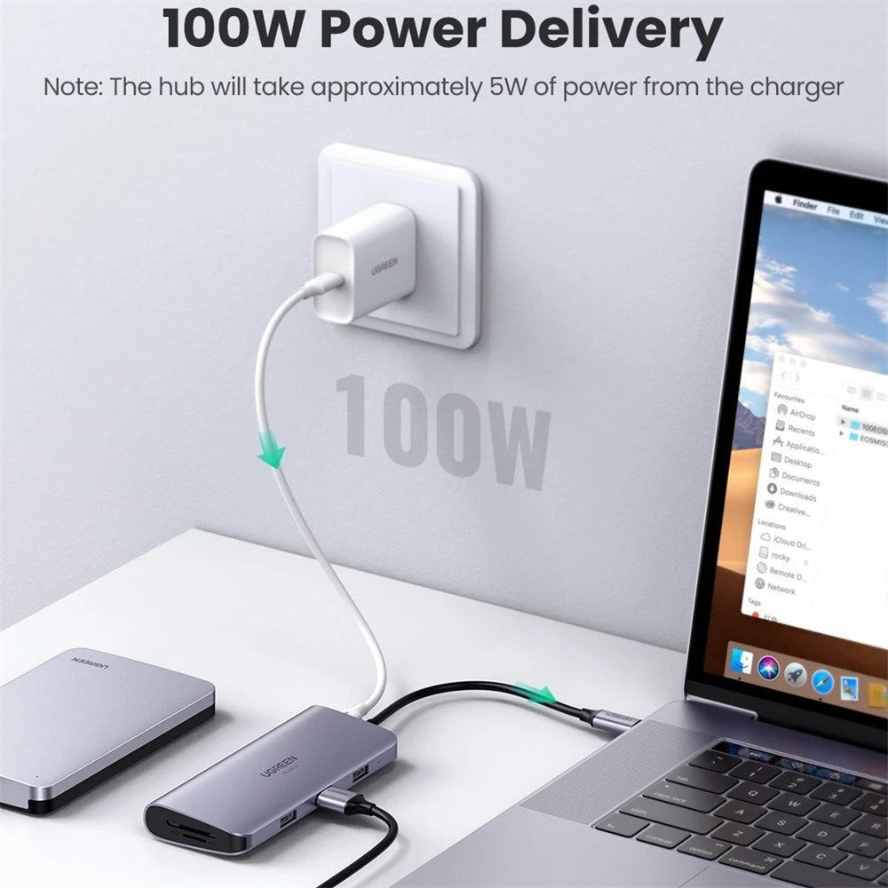 UGREEN 9 in 1 USB C HUB Type C to Multi USB 3.0 100W PD HDMI 4K VGA TF/SD RJ45 Ethernet Adapter Docking Station