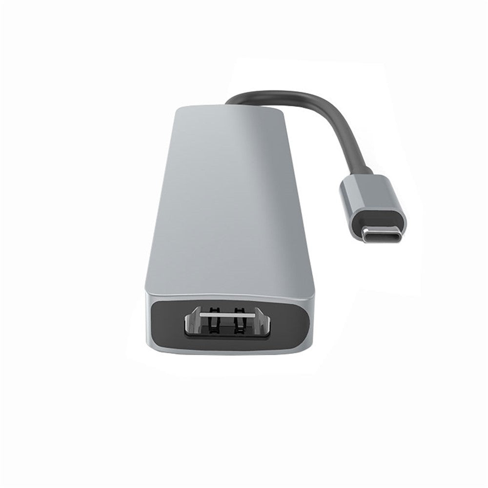 HC-13 Type-C 6-in-1 Hub Splitter 4K HDMI USB3.0 / 2.0 TF SD Card Reader Laptop Adapter Docking Station