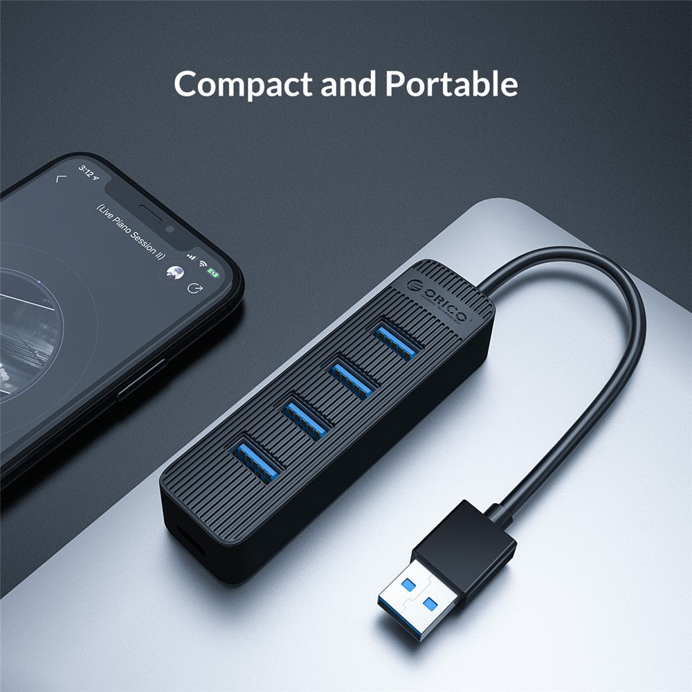 ORICO TWU3-4A Portable 4-Port USB Hub USB 3.0 Splitter Adapter for PC Computer