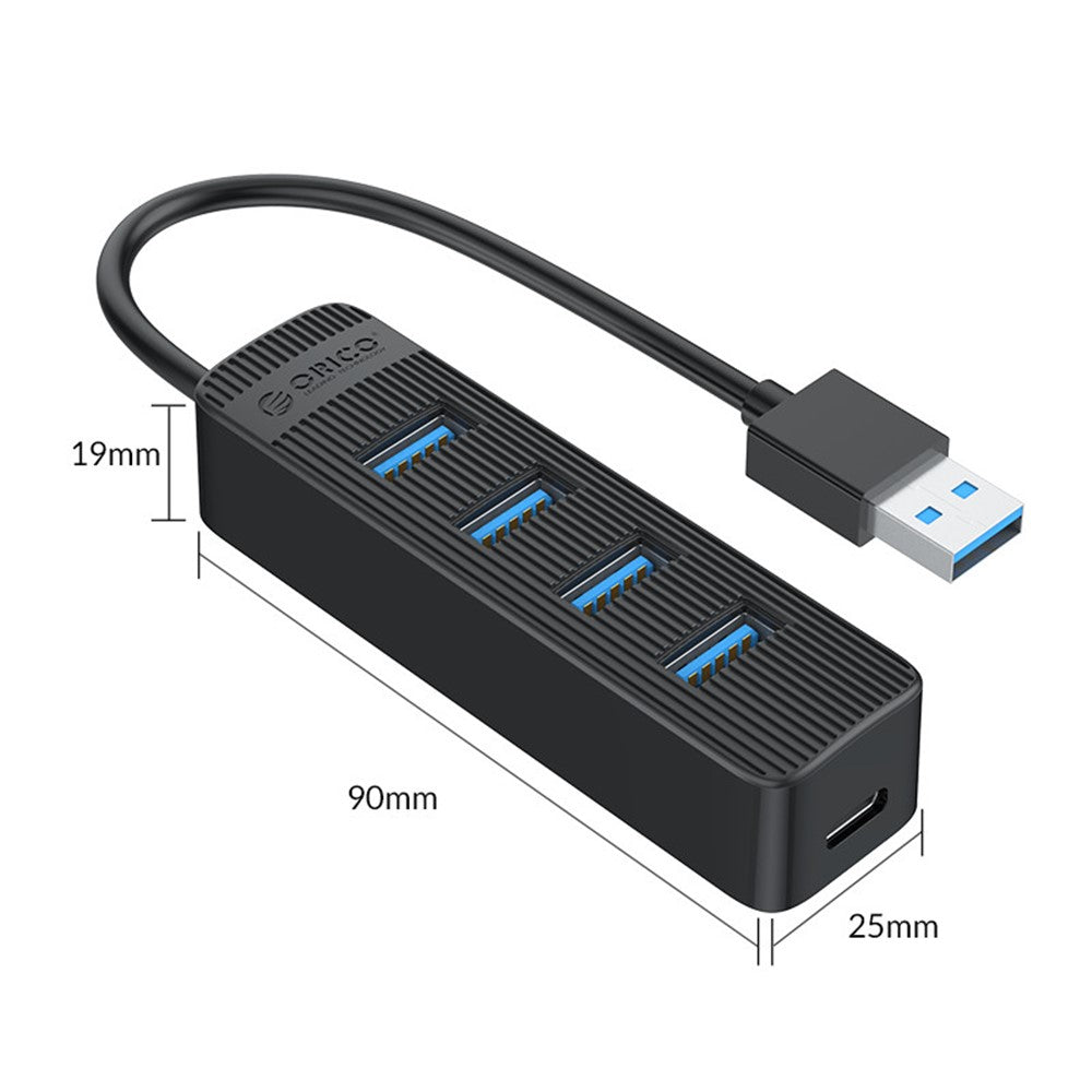 ORICO TWU3-4A Portable 4-Port USB Hub USB 3.0 Splitter Adapter for PC Computer