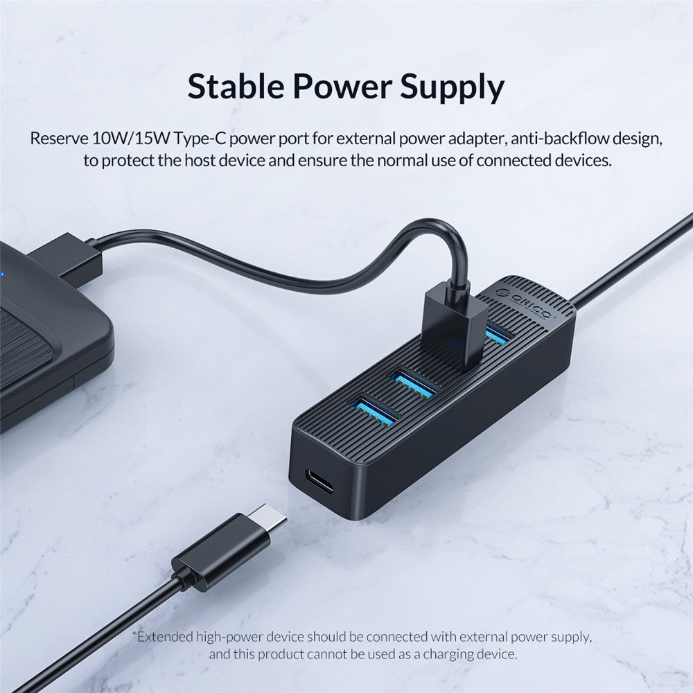 ORICO TWU3-4A Portable 4-Port USB Hub USB 3.0 Splitter Adapter for PC Computer