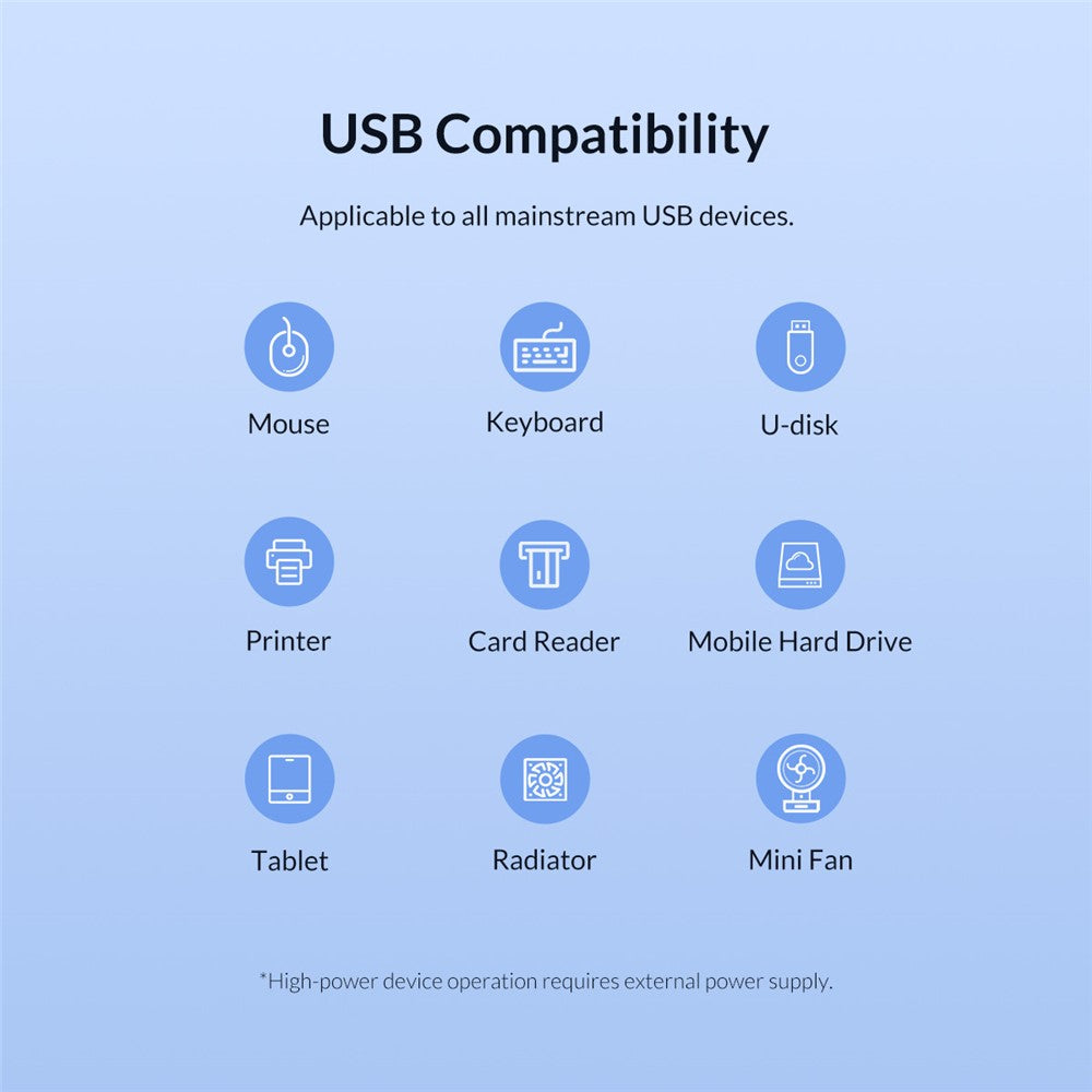 ORICO TWU3-4A Portable 4-Port USB Hub USB 3.0 Splitter Adapter for PC Computer