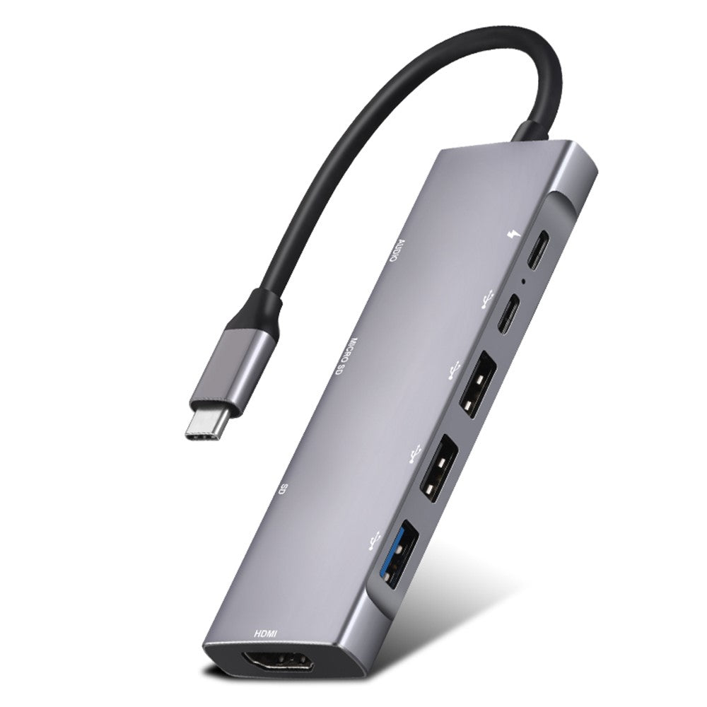 9 in 1 Docking Station 4K 30Hz USB C Hub HDMI Compatible 100W PD USB 3.0 + 2.0 Multiport Adapter for Laptop PC