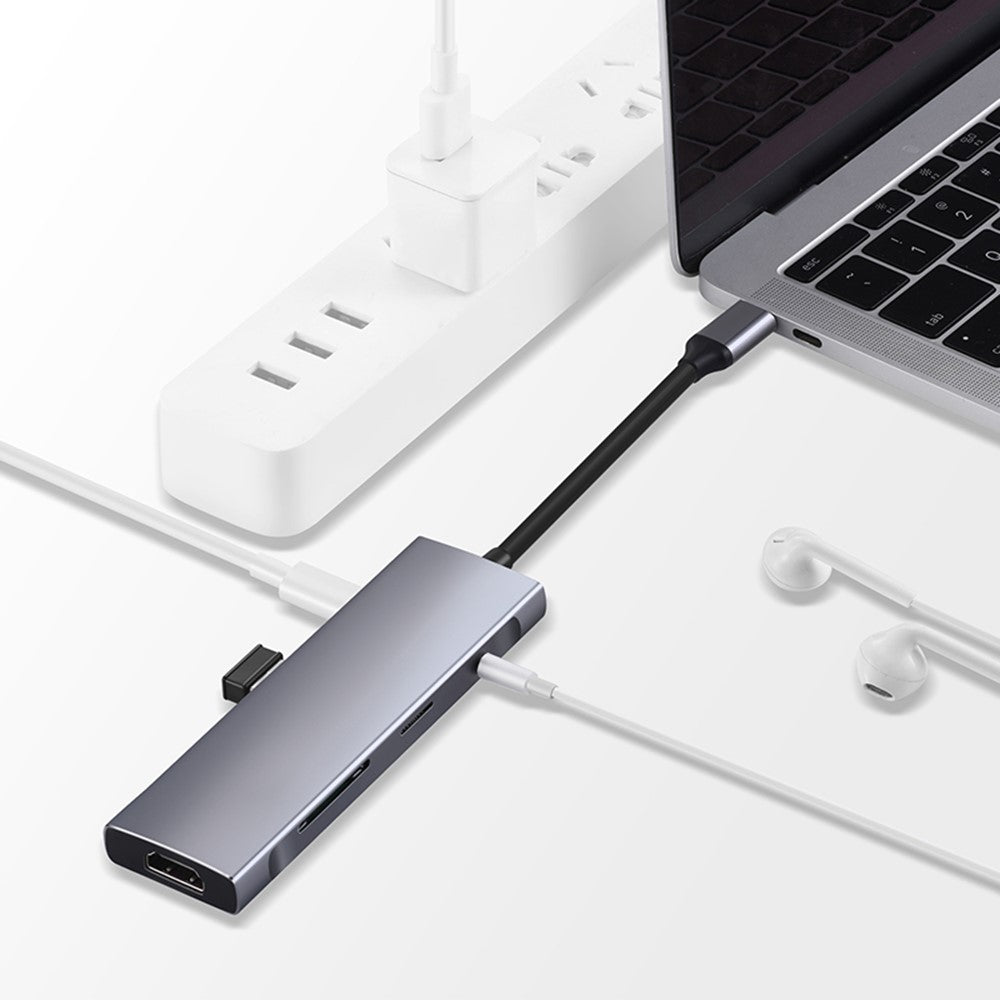 9 in 1 Docking Station 4K 30Hz USB C Hub HDMI Compatible 100W PD USB 3.0 + 2.0 Multiport Adapter for Laptop PC