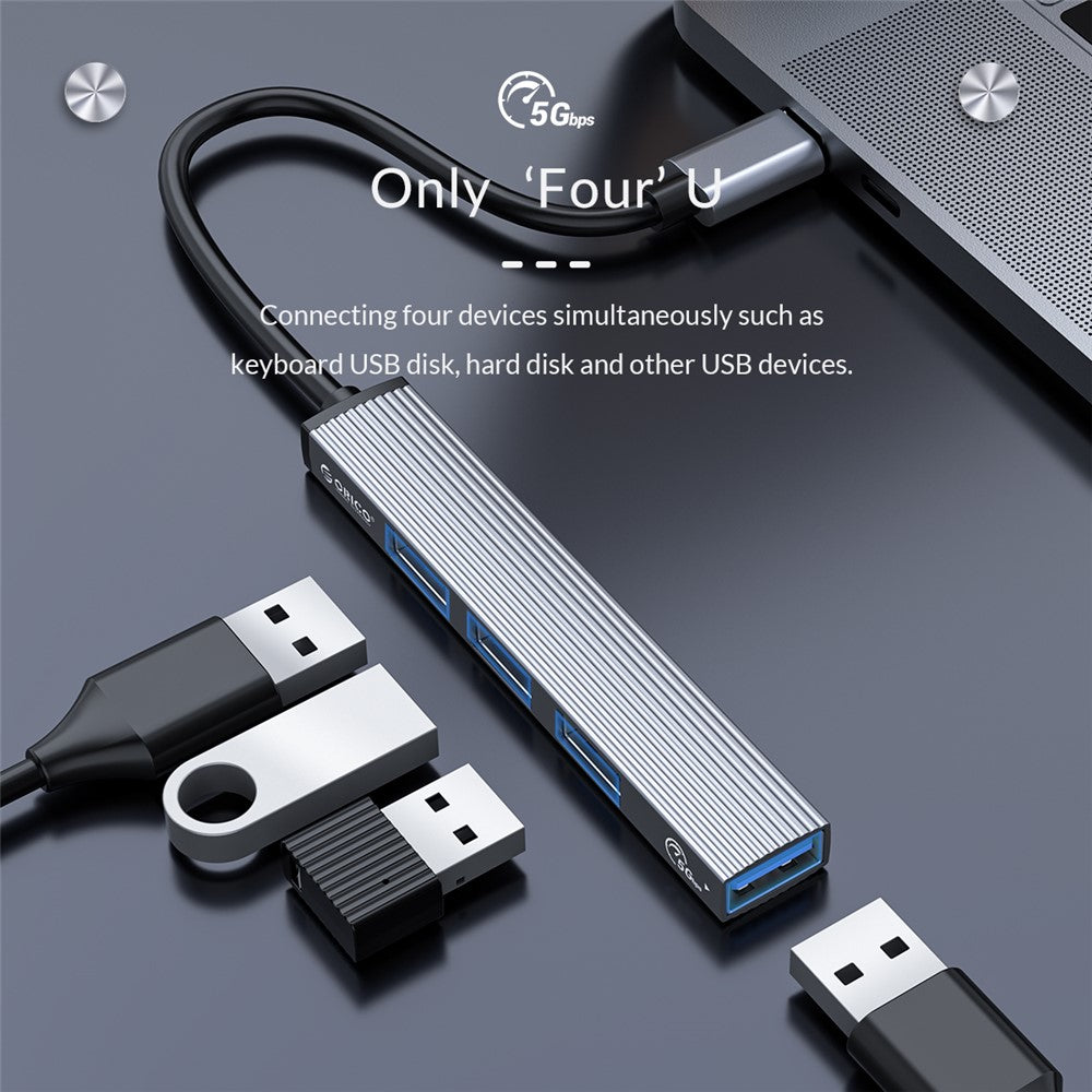ORICO AH-13 Type-C to USB3.0/2.0 Expansion Adapter 4 USB Ports Hub