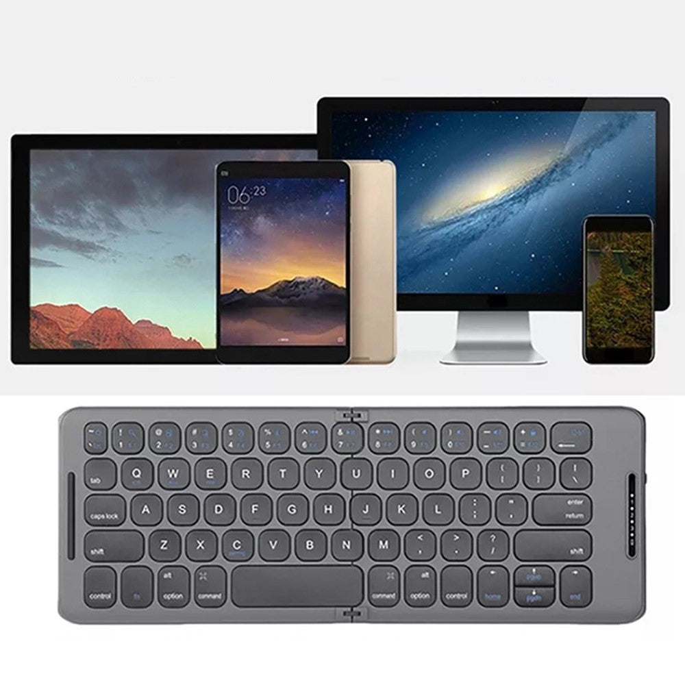 B088 Portable Foldable Bluetooth-compatible 65 Keys Keyboard Three-Channel Computer Laptop Phone Wireless Keyboard
