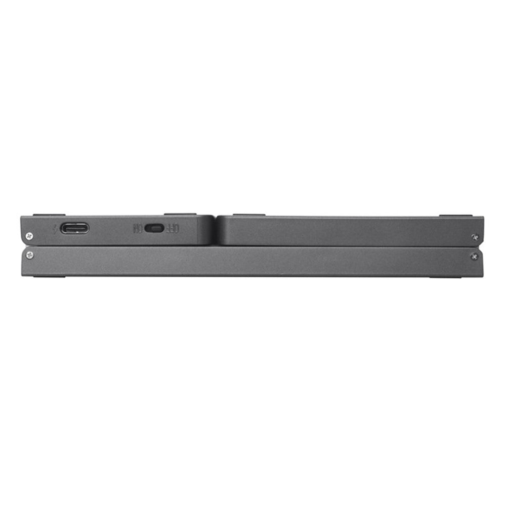 B089T Ultra-thin Rechargeable 10m Wireless Bluetooth-compatible Keyboard Triple Folding Mini Touchpad Press Key Mouse for Home Office Travel Business Trip