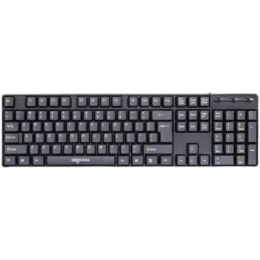 AIGO W921 Computer Wired Keyboard USB Wired Full Size 104-Key Ergonomic Design USB Cable Keyboard for Home and Office
