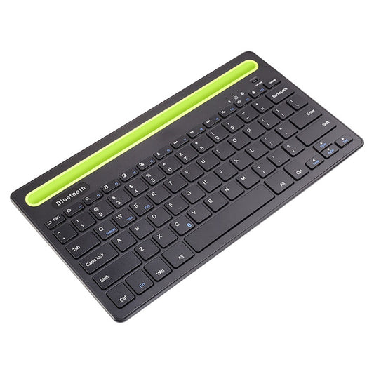 RK-908 Mobile Phone Tablet Universal Keyboard 87-Keys Mini Bluetooth-compatible Keyboard with Slot for iPad Portable Wireless Keyboard Support Dual Channel