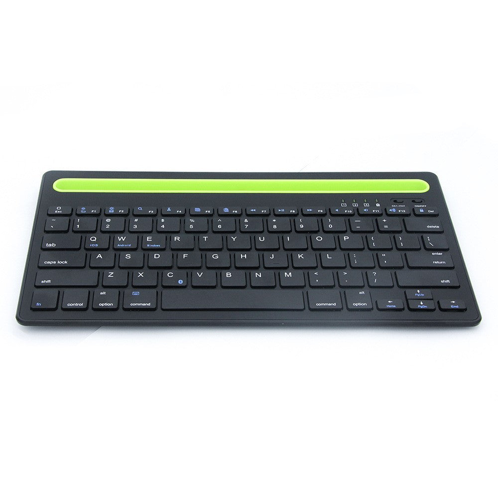 RK-908 Mobile Phone Tablet Universal Keyboard 87-Keys Mini Bluetooth-compatible Keyboard with Slot for iPad Portable Wireless Keyboard Support Dual Channel