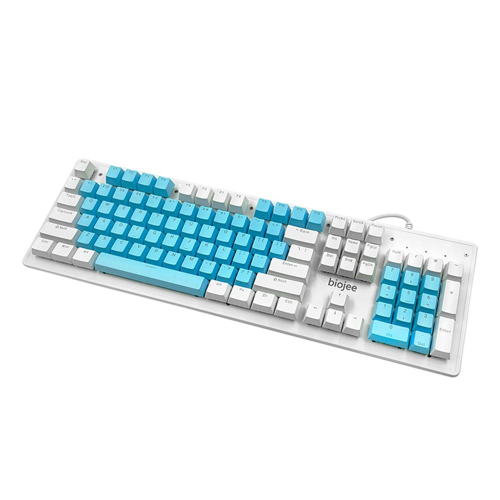 BIOJEE B104 Mechanical Keyboard 104 Keys Gaming Keyboard Brown Switch Wired Keyboard with Colorful Backlit for E-Sports