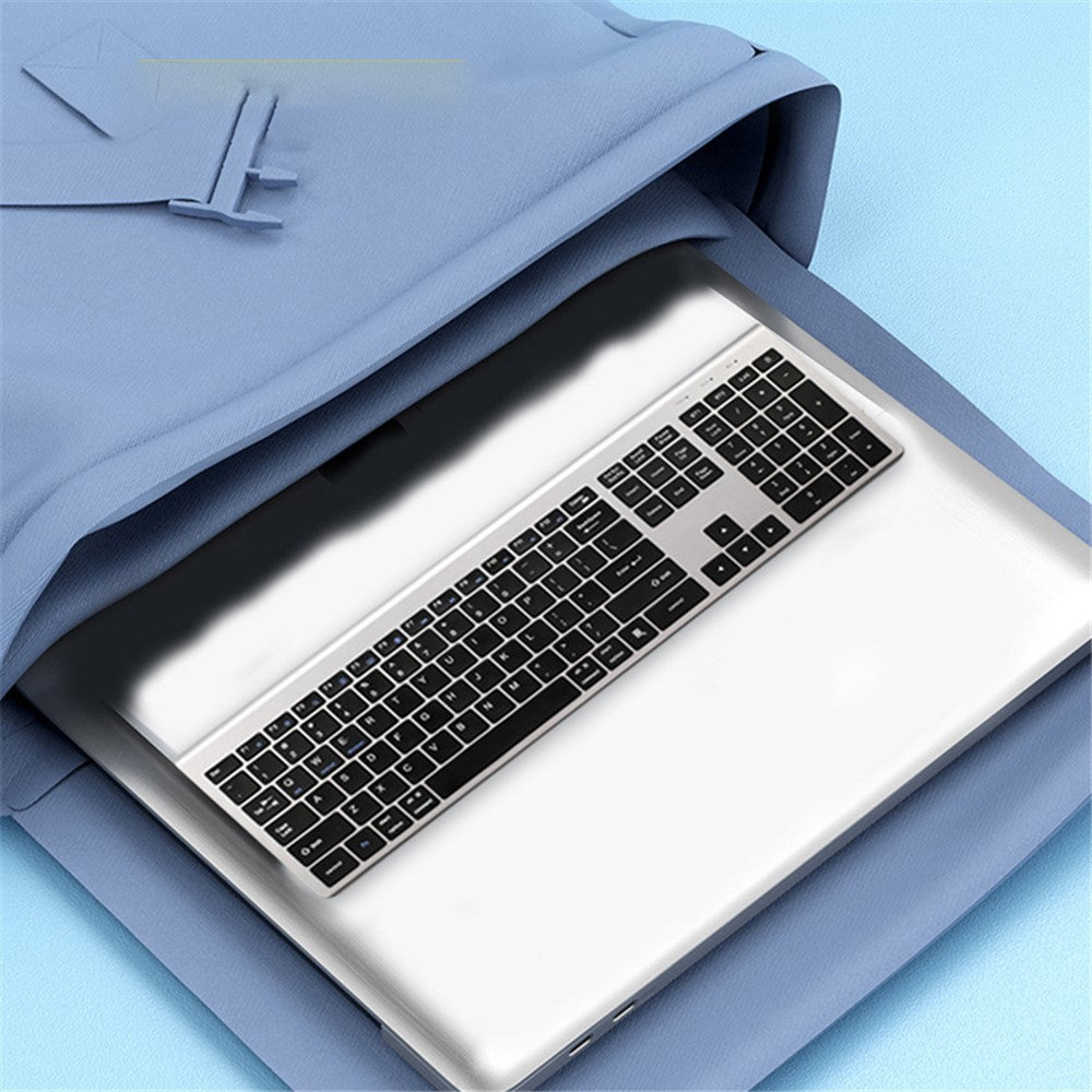 K010C 110 Keys Bluetooth-compatible 5.0 Wireless Keyboard Portable Slim Keyboard Compatible with Mac, Windows