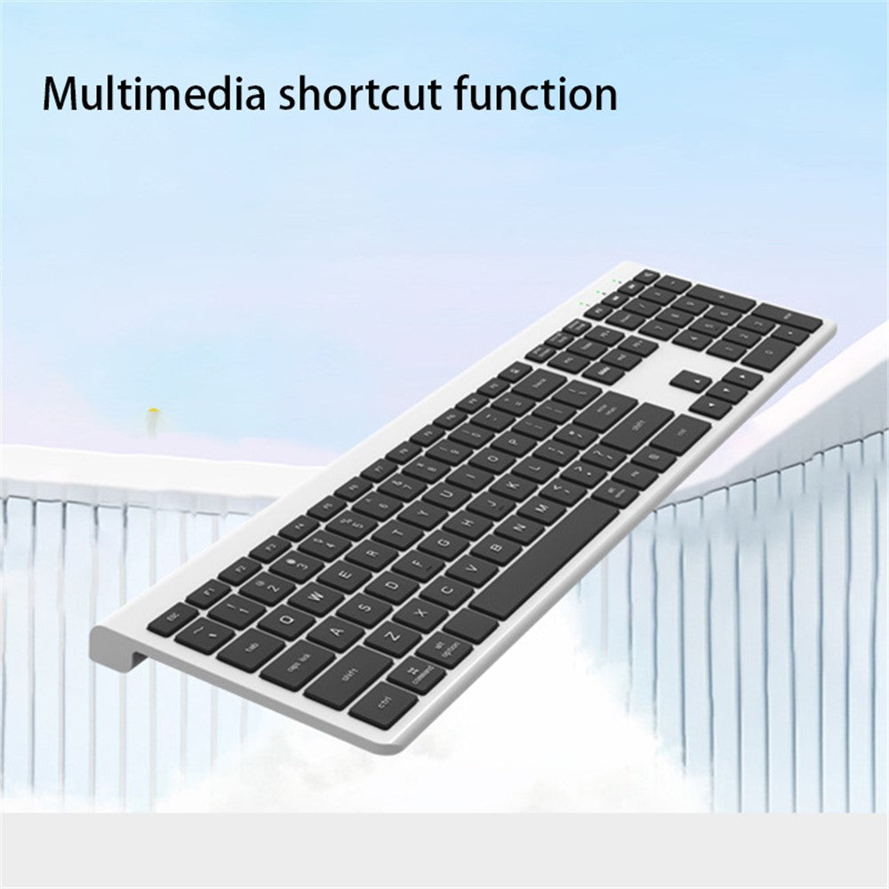 K010C 110 Keys Bluetooth-compatible 5.0 Wireless Keyboard Portable Slim Keyboard Compatible with Mac, Windows