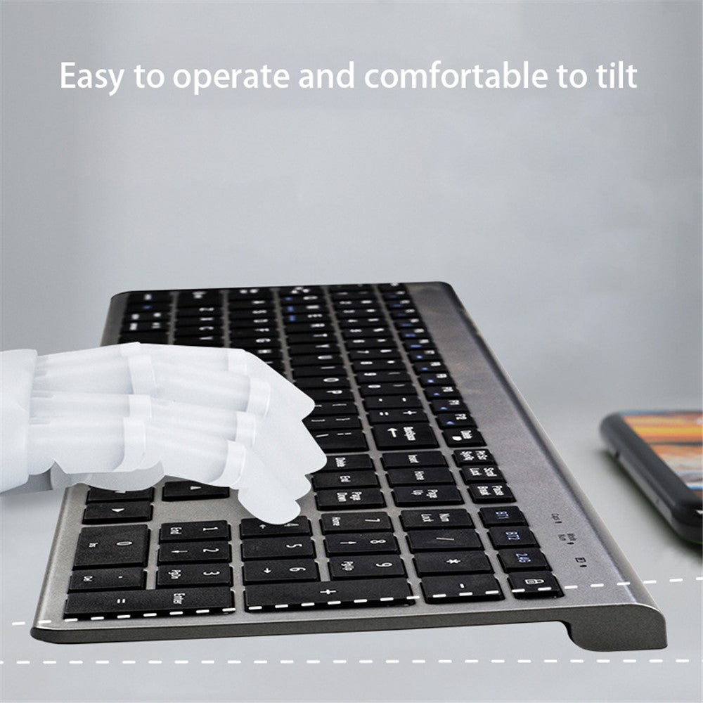 K010C 110 Keys Bluetooth-compatible 5.0 Wireless Keyboard Portable Slim Keyboard Compatible with Mac, Windows