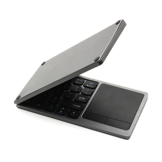 FK328T 3-Folded Keyboard for Cell Phone Tablet Laptop Wireless Bluetooth-compatible Keyboard Compatible with Mac OS, IOS, Android