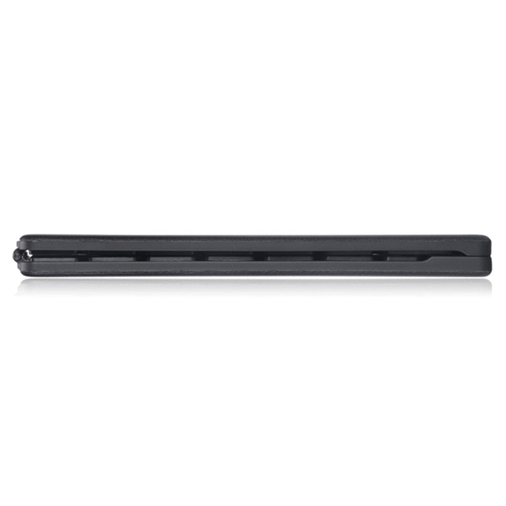 B047S Universal Folding Keyboard for Cell Phone Tablet Laptop Leather Covered Bluetooth-compatible Wireless Keyboard
