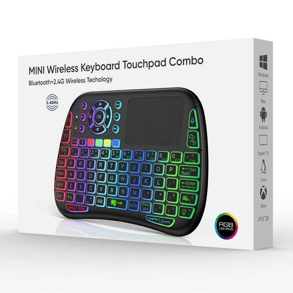 M9 RC Mouse Keyboard Combo with IR Learning Function Mini Wireless Keyboard Support Touchpad Voice