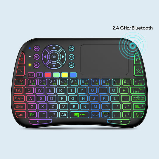 M9 RC Mouse Keyboard Combo with IR Learning Function Mini Wireless Keyboard Support Touchpad Voice