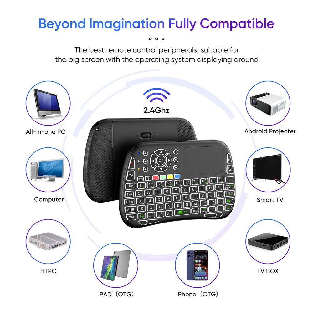 M9 RC Mouse Keyboard Combo with IR Learning Function Mini Wireless Keyboard Support Touchpad Voice