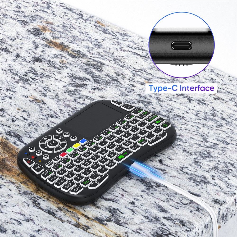 M9 RC Mouse Keyboard Combo with IR Learning Function Mini Wireless Keyboard Support Touchpad Voice