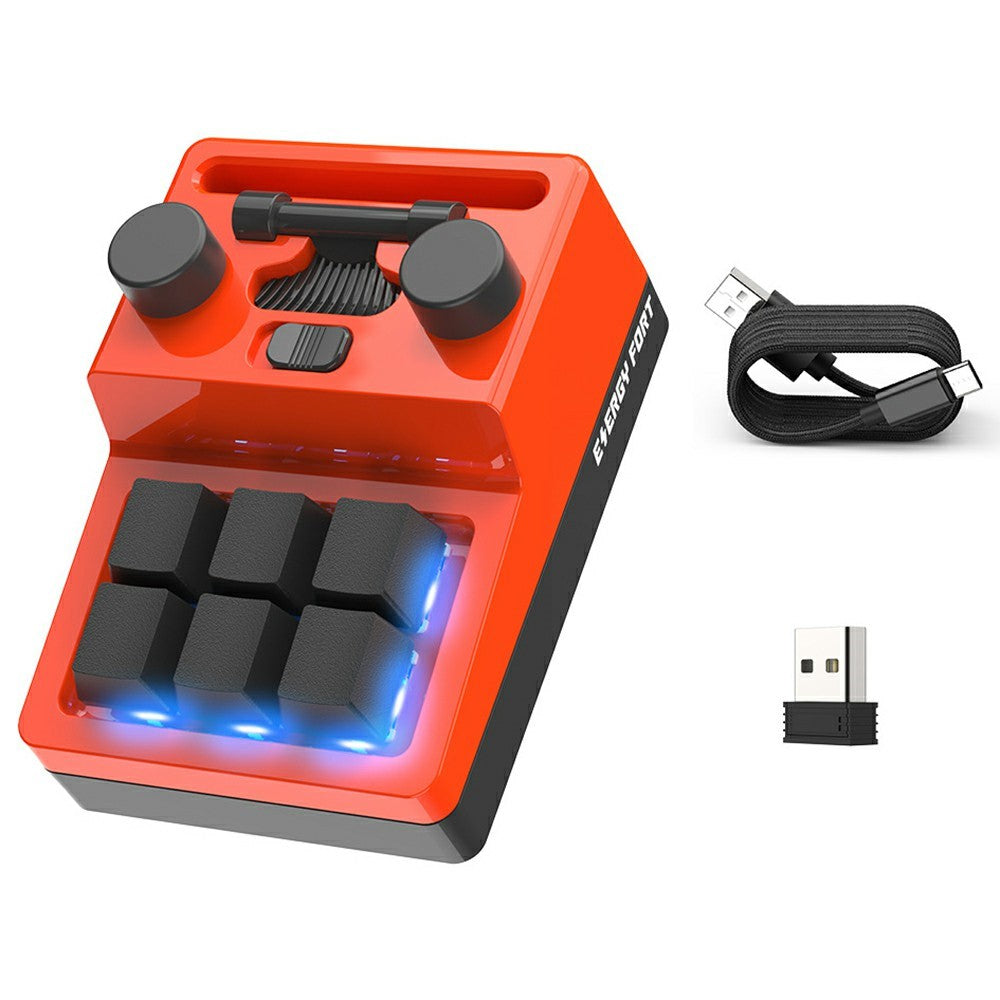 230104-6 Bluetooth-compatible Mechanical Macropad Mini RGB Keyboard Programming Photoshop Gaming Keypad