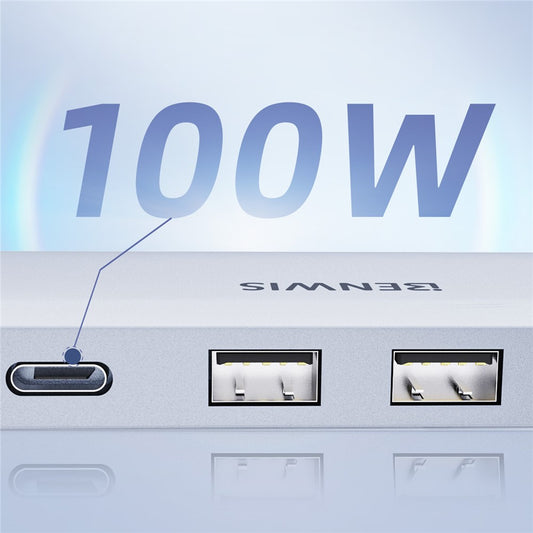 BENWIS MP-HUB-3 12-in-1 Type-C Hub 4K 30Hz HD Video Network USB Multi-Port USB-C Adapter