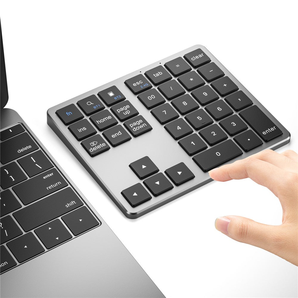 K-35 Bluetooth-compatible Keypad Slim 35-Keys 2.4G+Bluetooth-compatible Dual Mode Keyboard
