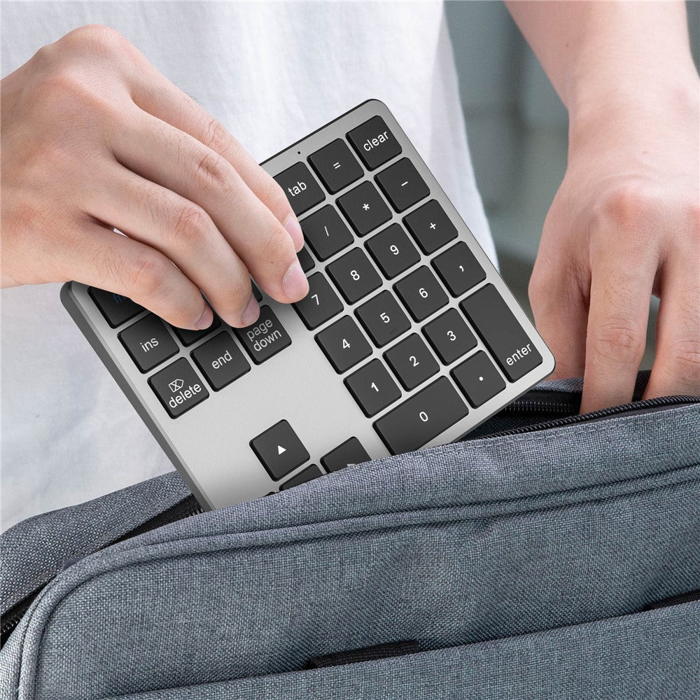 K-35 Bluetooth-compatible Keypad Slim 35-Keys 2.4G+Bluetooth-compatible Dual Mode Keyboard