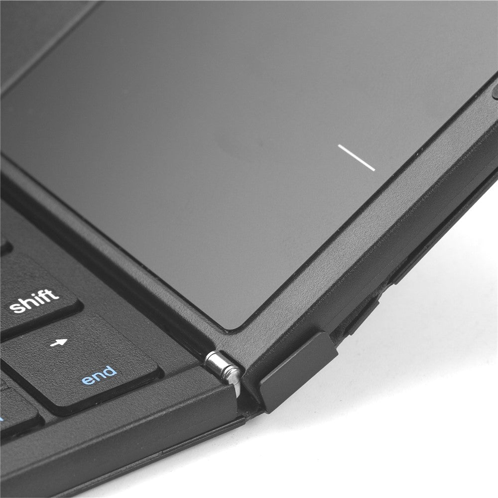 B077T Foldable PU Leather Wireless Bluetooth-compatible Keyboard with Touchpad