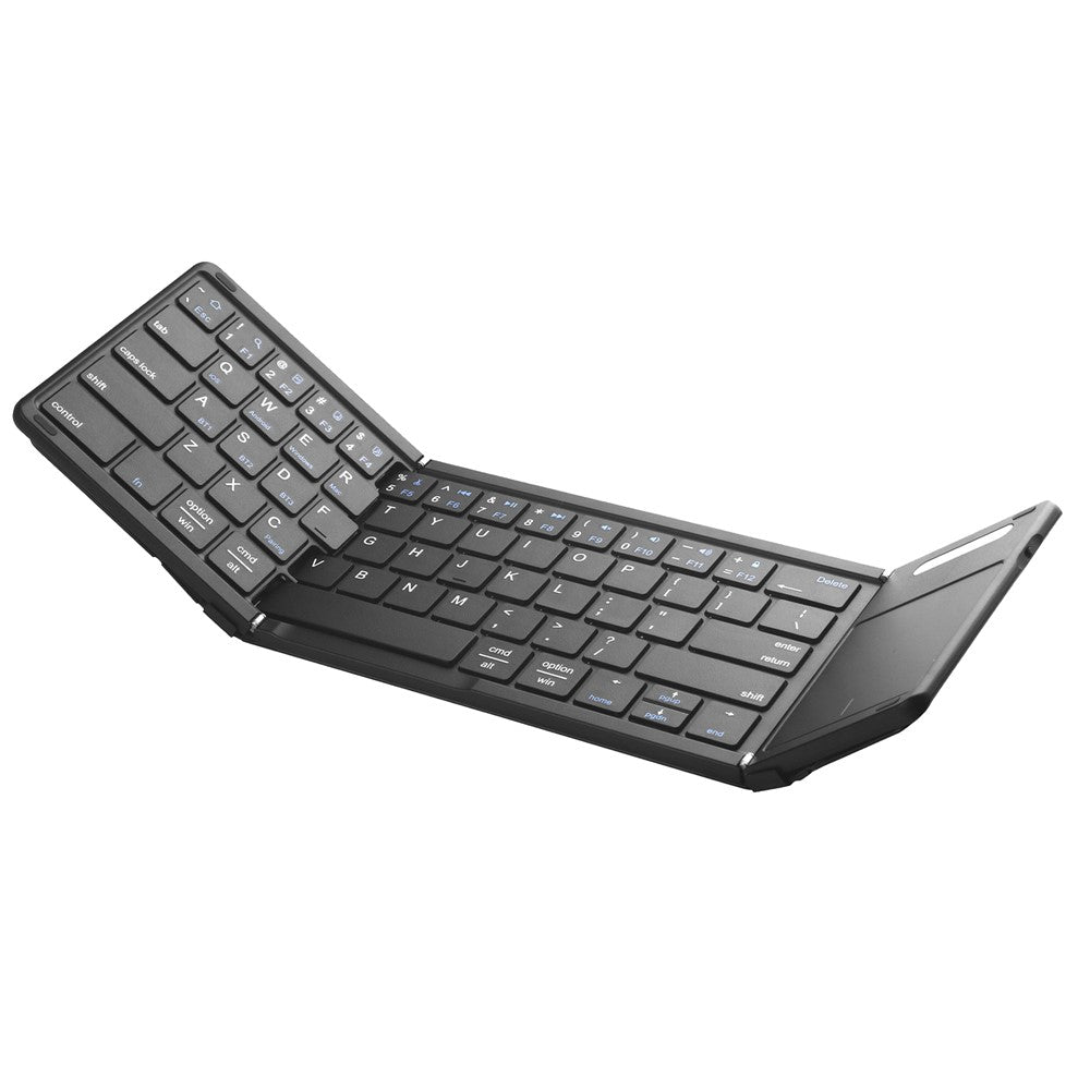 B077T Foldable PU Leather Wireless Bluetooth-compatible Keyboard with Touchpad