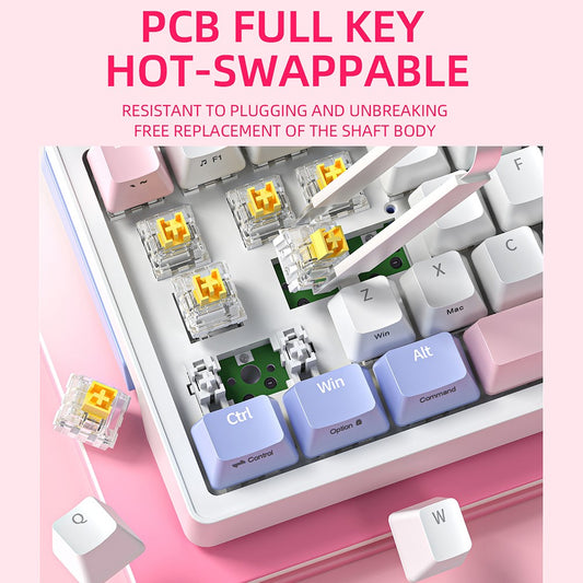 ZA68 Computer Laptop Gaming Keyboard Wired RGB Light 68-Key Mechanical Keyboard