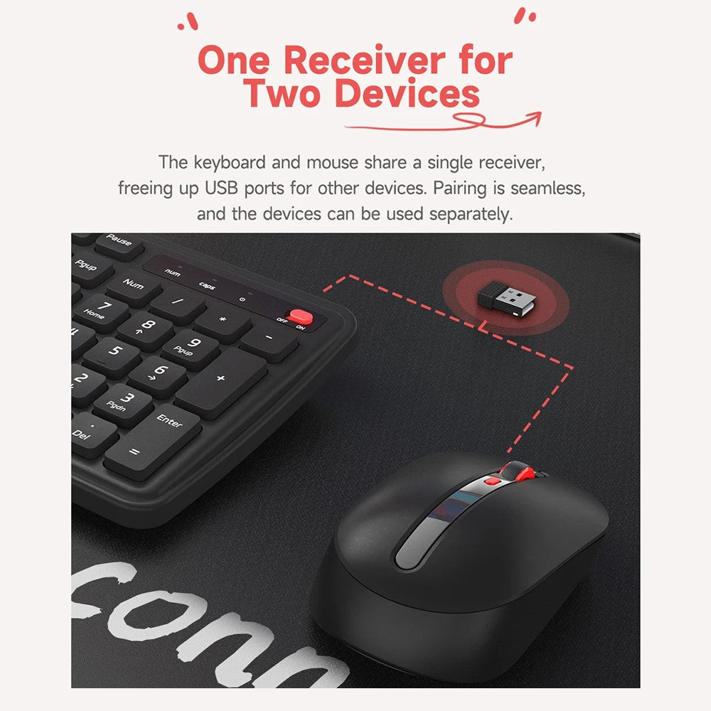 XIAOMI YOUPIN MIIIW MW24PB03 2.4G Wireless Keyboard Mouse Set Computer Mute Keyboard + Mouse, 3rd Gen