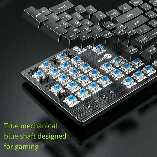 LENOVO LECOO GC300 USB Wired Color Light Gaming Mechanical Keyboard Mouse Set