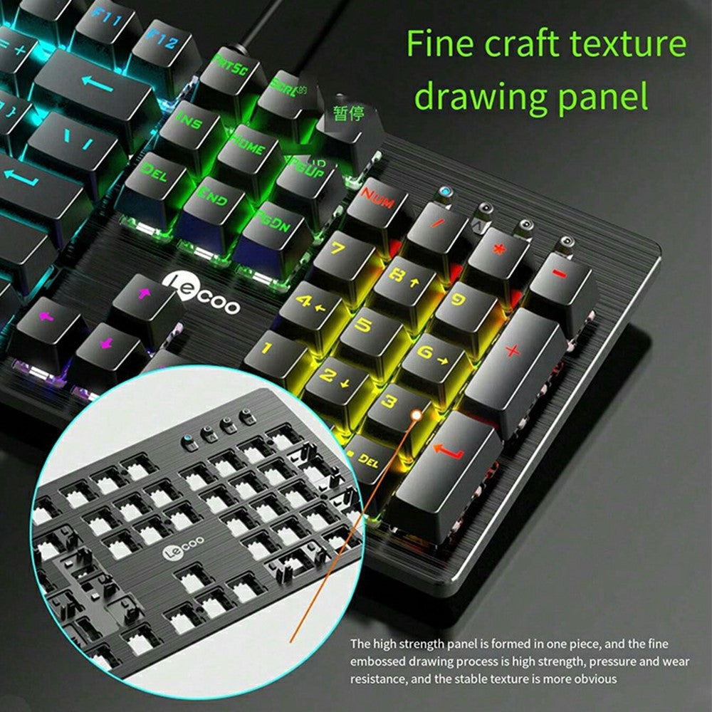 LENOVO LECOO GC300 USB Wired Color Light Gaming Mechanical Keyboard Mouse Set