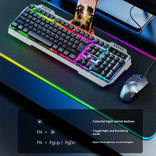 LENOVO LECOO CM107 Backlight USB Wired Gaming Mechanical Keyboard Mouse Set for Computer Laptop
