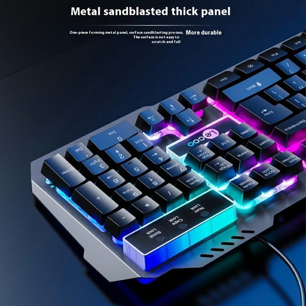 LENOVO LECOO CM107 Backlight USB Wired Gaming Mechanical Keyboard Mouse Set for Computer Laptop