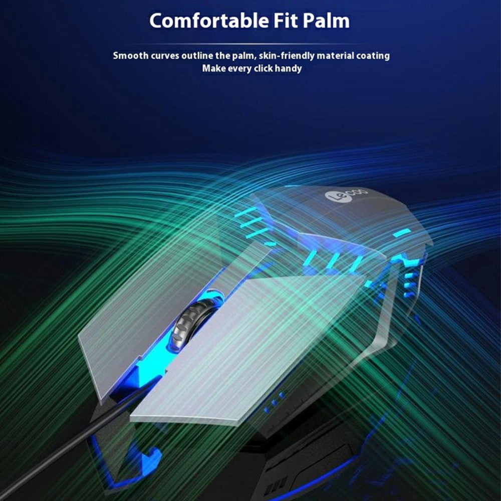 LENOVO LECOO CM107 Backlight USB Wired Gaming Mechanical Keyboard Mouse Set for Computer Laptop