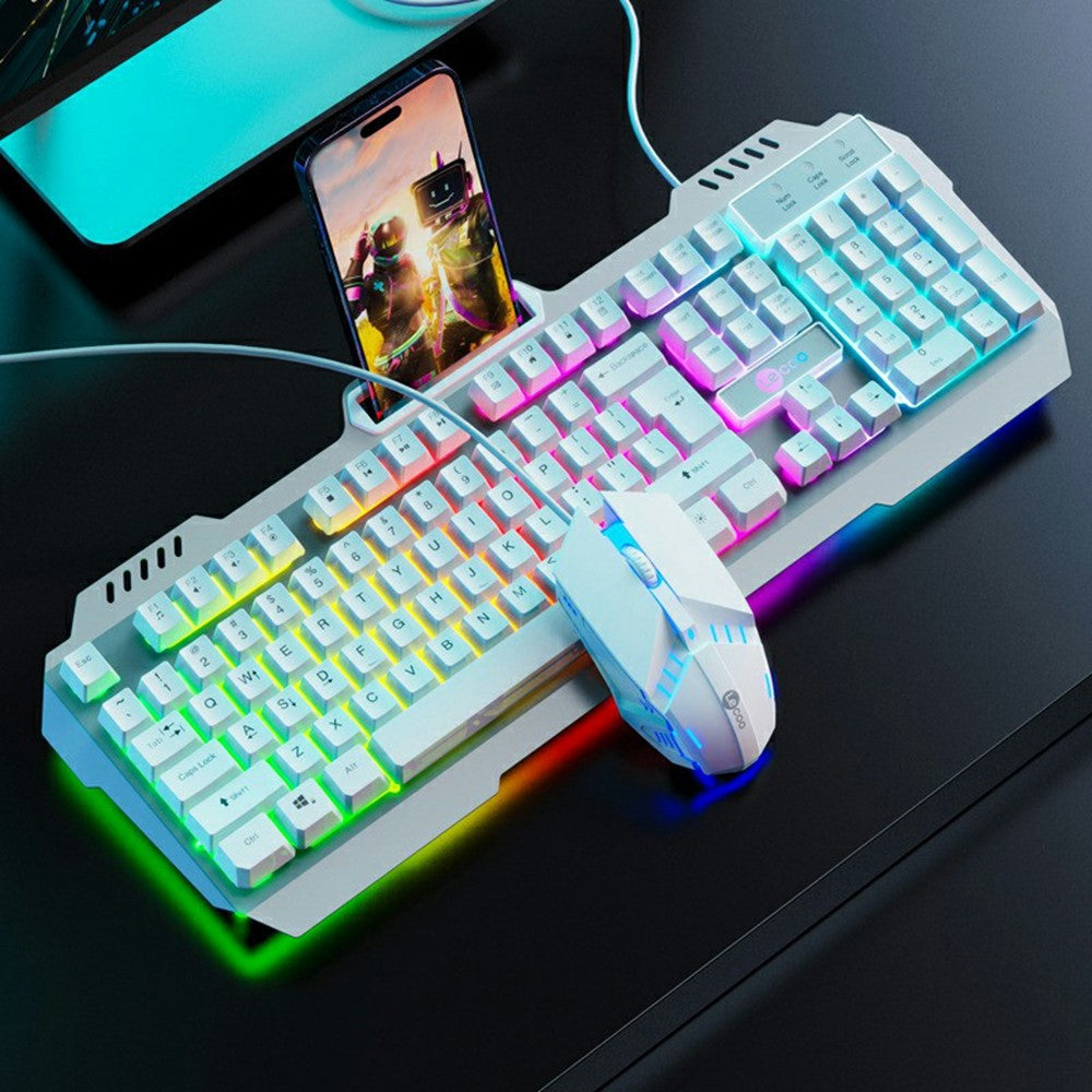 LENOVO LECOO CM107 Backlight USB Wired Gaming Mechanical Keyboard Mouse Set for Computer Laptop