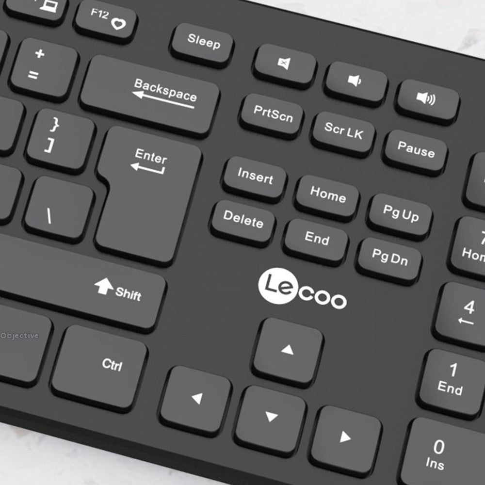 LENOVO LECOO KW201 2.4G Wireless Home Office Keyboard Mouse Set