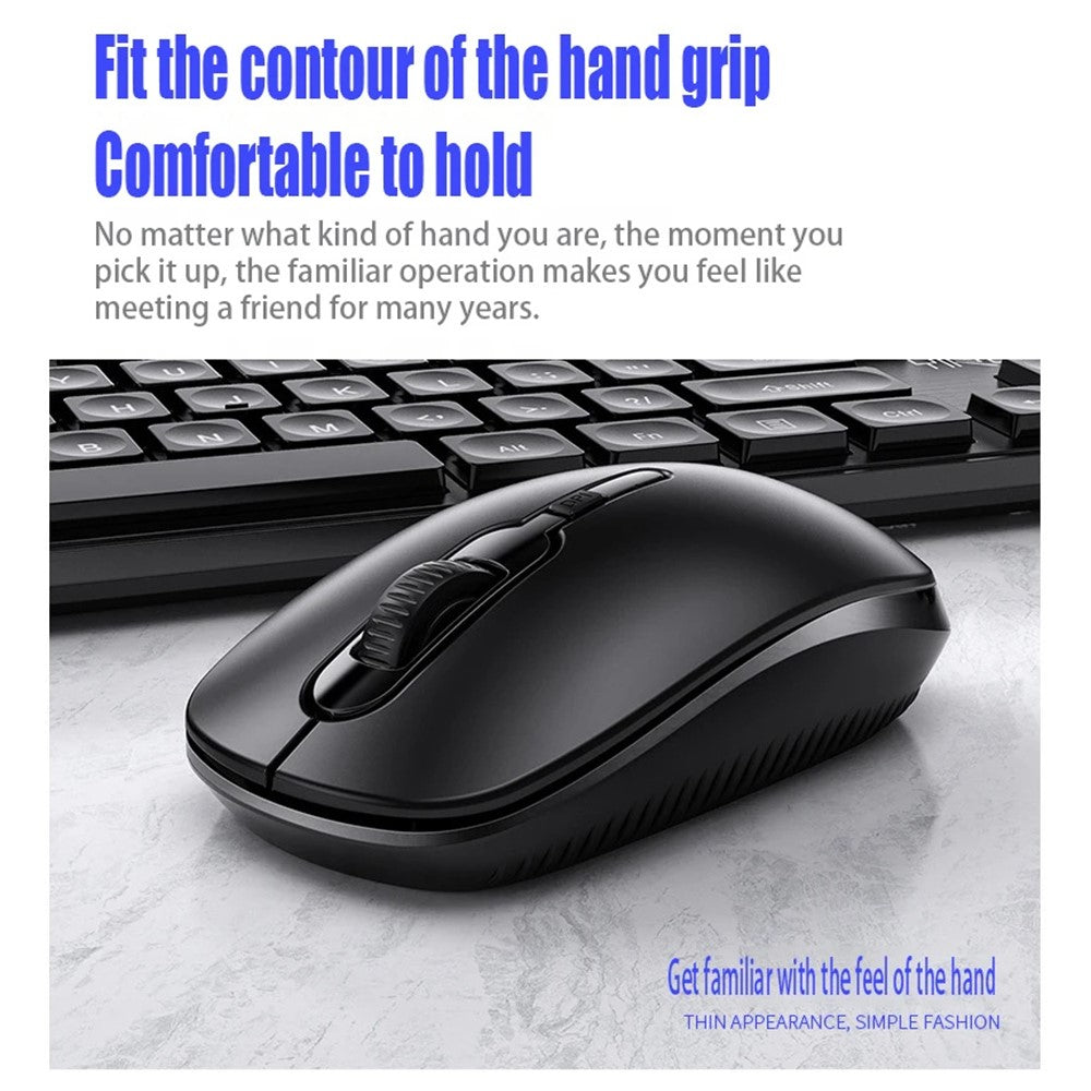 YINDIAO V3Max 2.4G Wireless Smart Sleep Office Keyboard Mouse Set for Computer Laptop