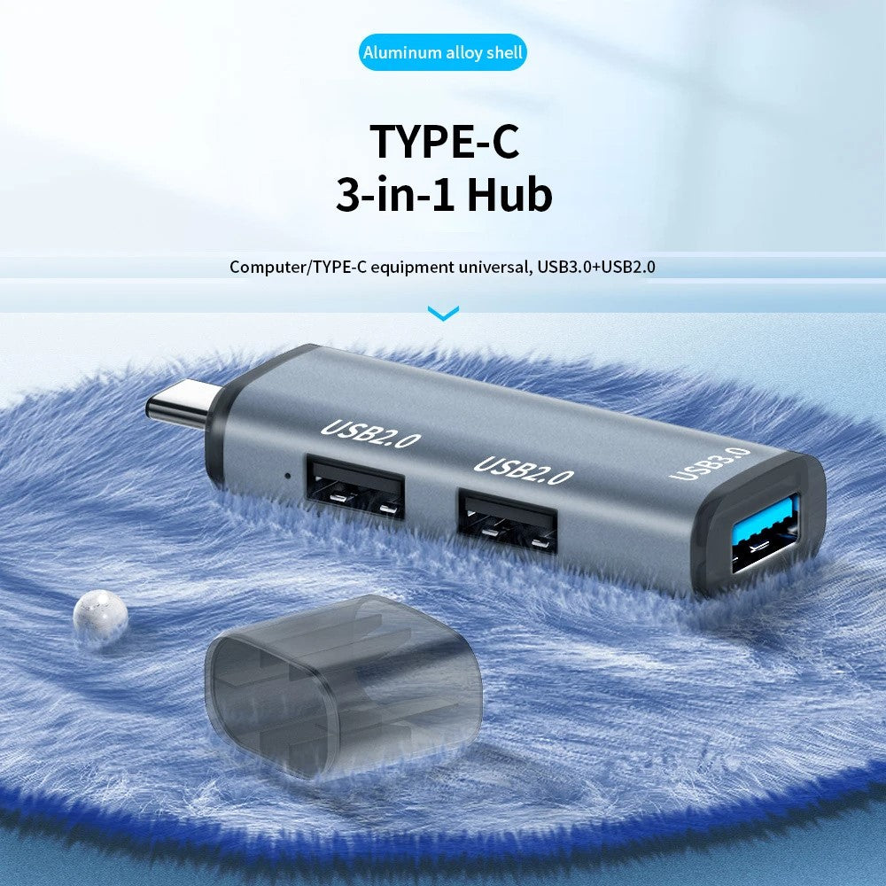 ADS-302C Type-C Adapter Hub to USB 3.0 + Dual USB 2.0 Expansion Station