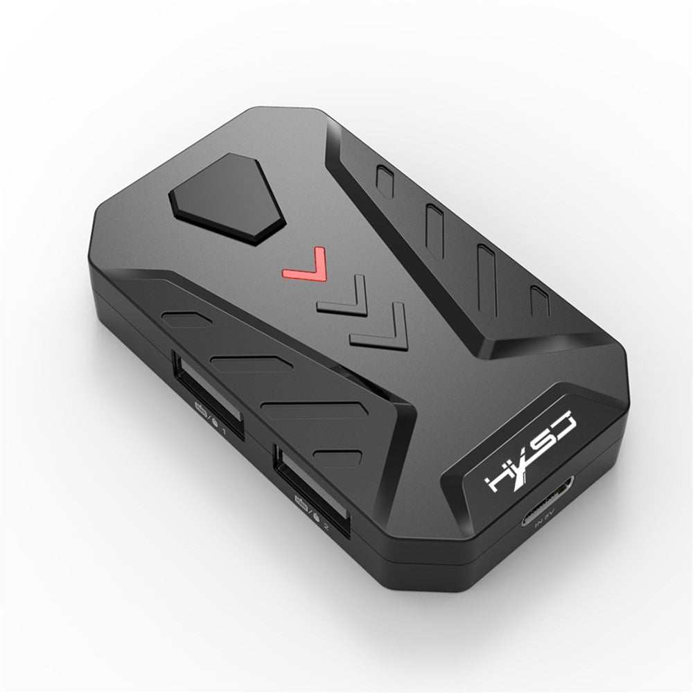 HXSJ A883 Wired RGB Gaming Mouse + V100 35 Keys Single-hand Gaming Keyboard + P8 Portable Keyboard Mouse Converter for Android