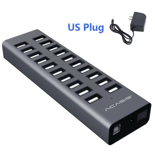 ACASIS H037 USB2.0 Hub Multi-Function Extended 20-Port Hub Adapter with Power Supply Port