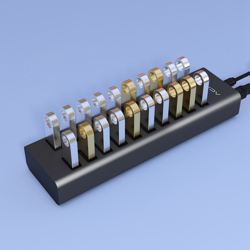 ACASIS H037 USB2.0 Hub Multi-Function Extended 20-Port Hub Adapter with Power Supply Port