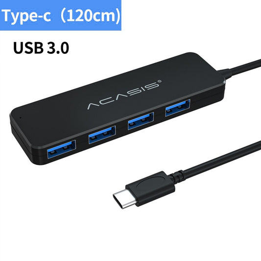 ACASIS AC3-L412 1.2m USB-C Hub Multi-Port 1 to 4 Type-C Splitter Converter Type-C to 4 USB3.0 Adapter Cable for Tablets Laptops