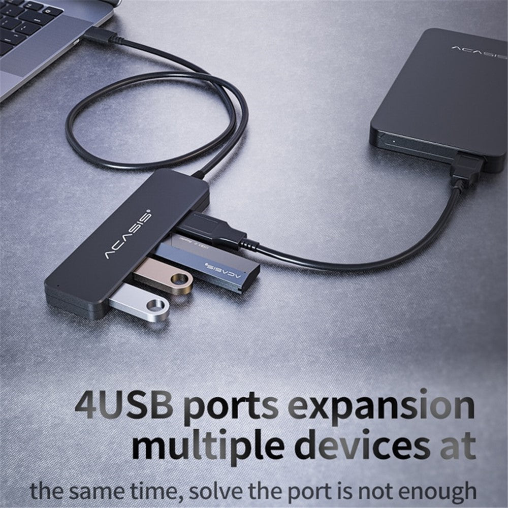 ACASIS AC3-L412 1.2m USB-C Hub Multi-Port 1 to 4 Type-C Splitter Converter Type-C to 4 USB3.0 Adapter Cable for Tablets Laptops