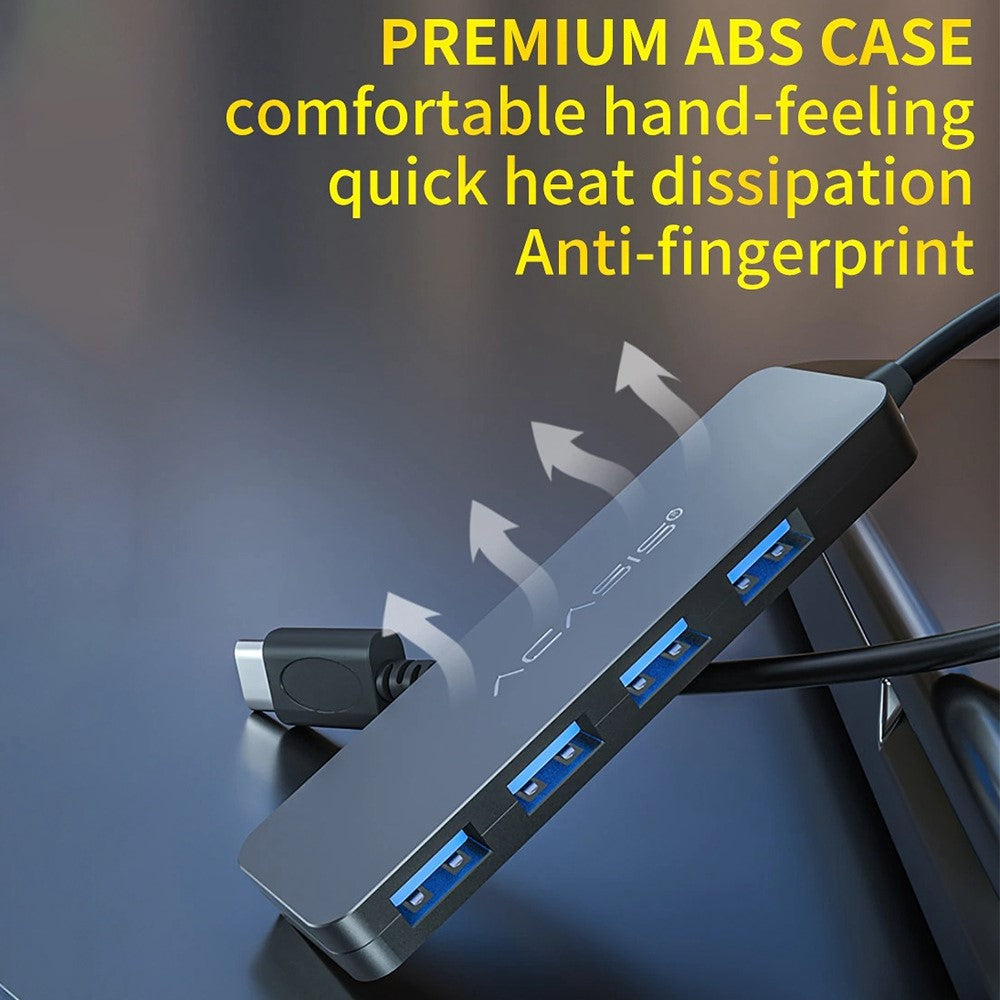 ACASIS AC2-L42 0.2m Type-C to 4 USB2.0 Hub Adapter Multi-Port USB-C Hub Portable Type-C Splitter Converter 480Mbps Data Transfer